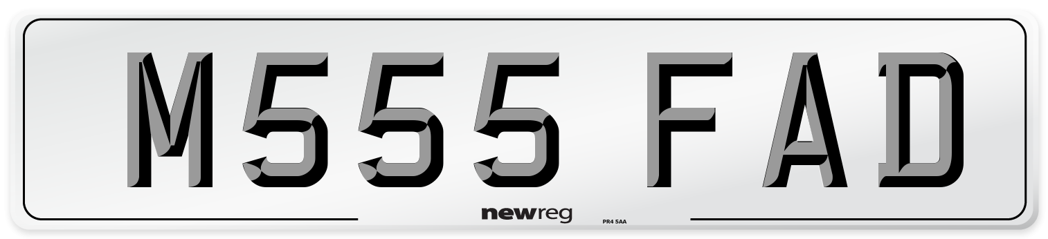 M555 FAD Number Plate from New Reg